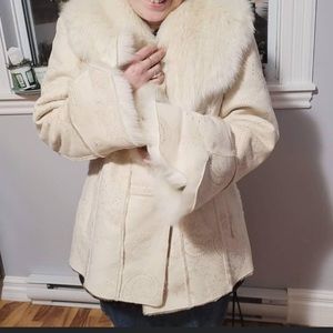 Novelti Faux Suede & Fur Coat